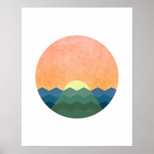 Minimalisten landskap konst poster