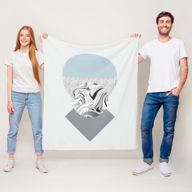 Minimalisten vinkar & pricker design fleecefilt (På plats)