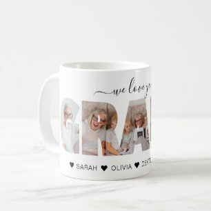 Minimalisterar vi Kärlek, du GRAMS Photo Collage Kaffemugg