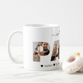 Minimalisterar vi Kärlek er PAPPA Photo Collage Kaffemugg