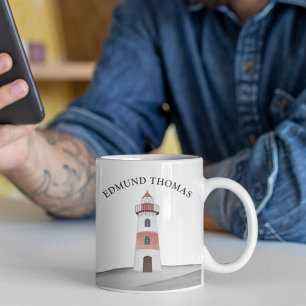 Minimalistfack för modern Nautisk Elegant Kaffemugg