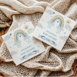 Minimalistfärgade babyskor för vattenfärger pappersservett