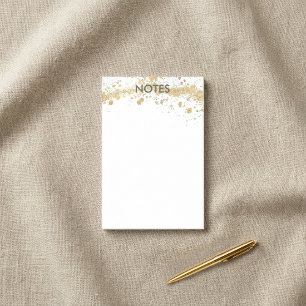 Minimalistfärger i guld post-it block