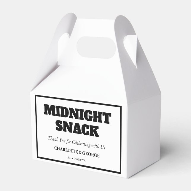 Minimalistfavoriter för Midnight Snack Personligt  Presentaskar (Framsidan Sidan)