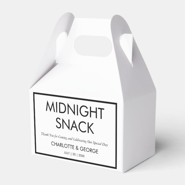 Minimalistfavoriter för Midnight Snack Personligt  Presentaskar (Framsidan Sidan)