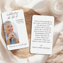 Minimalistfirande av livstidsfotopapperkortet visitkort