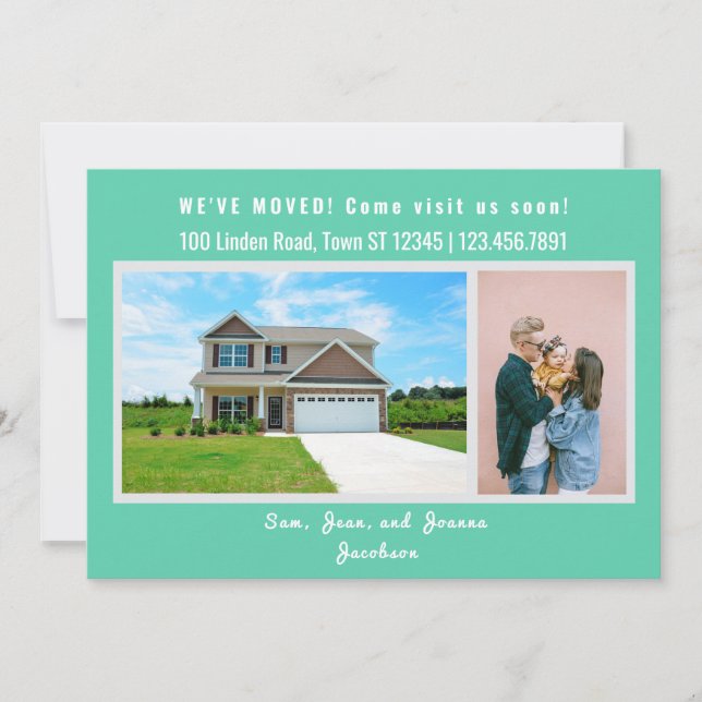 Minimalistfotografier 2 Vi Flyttat Flytta annons Meddelande (Framsida)