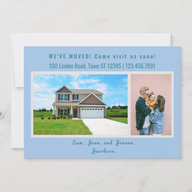 Minimalistfotografier 2 Vi Flyttat Flytta annons Meddelande (Framsida)