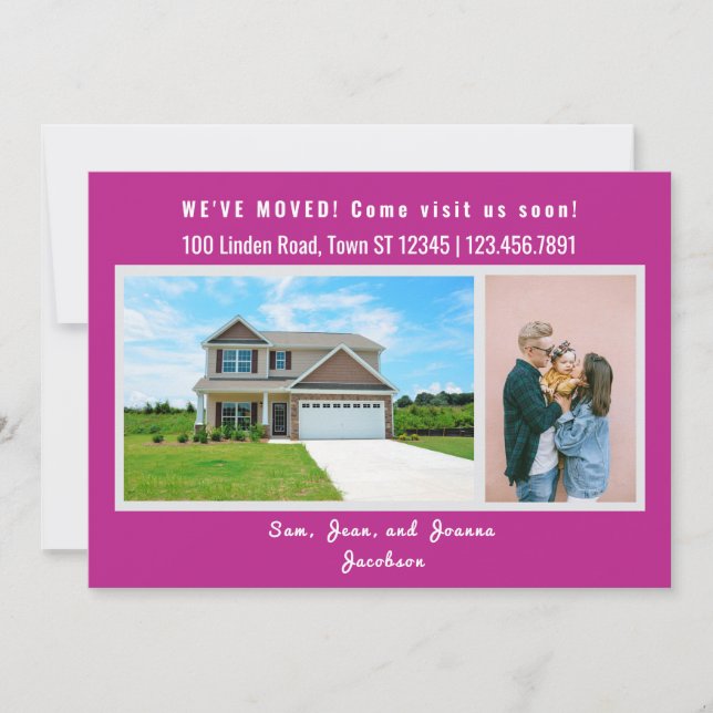 Minimalistfotografier 2 Vi Flyttat Flytta annons Meddelande (Framsida)