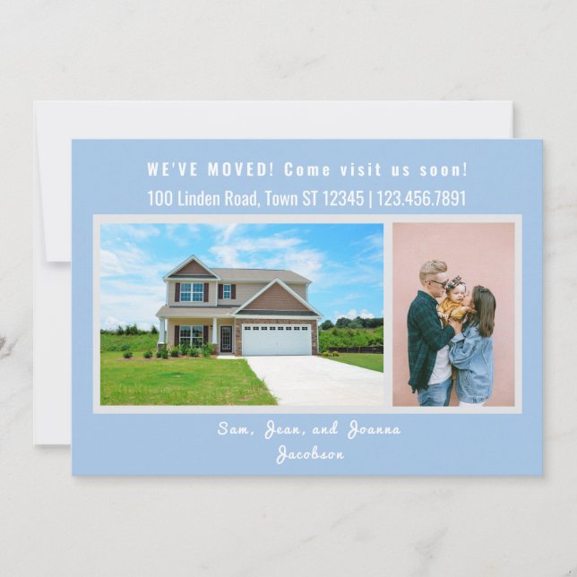 Minimalistfotografier 2 Vi Flyttat Flytta annons Meddelande (Framsida)