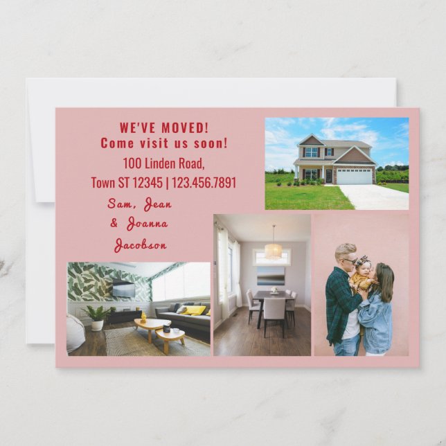 Minimalistfotografier Vi Flyttat Flytta annons Meddelande (Framsida)