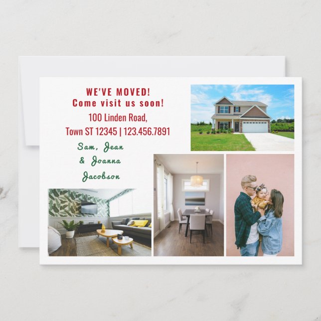 Minimalistfotografier Vi Flyttat Flytta annons Meddelande (Framsida)