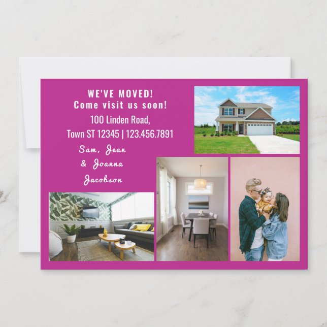 Minimalistfotografier Vi Flyttat Flytta annons Meddelande (Framsida)