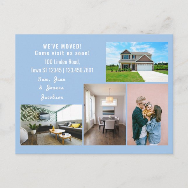 Minimalistfotografier Vi Flyttat Flytta annons Vykort (Framsida)
