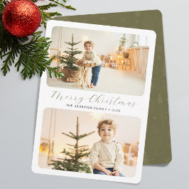 Minimalistfoton i God jul Modern 2 Julkort