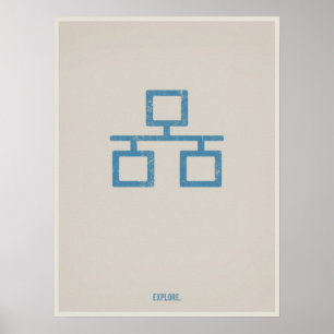 Minimalistic affisch för Ethernet