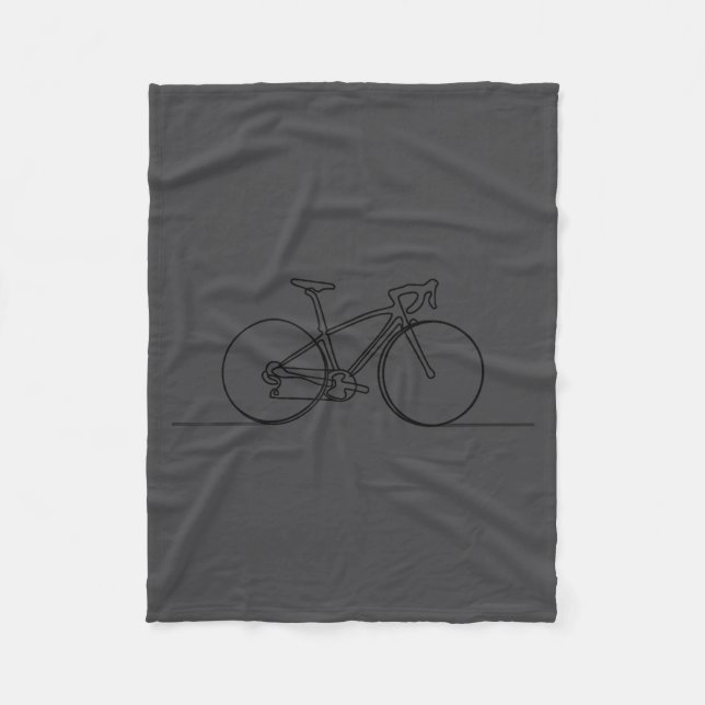 Minimalistic Bicycle Cycling,bike Rider Mountainbi Fleecefilt (Framsidan)