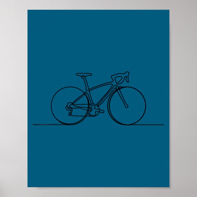 Minimalistic Bicycle Cycling,bike Rider Mountainbi Poster (Framsidan)