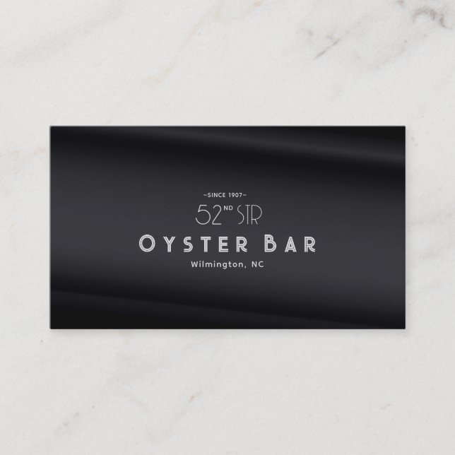 Minimalistic Deco Style | Black Pearl Visitkort (Framsida)