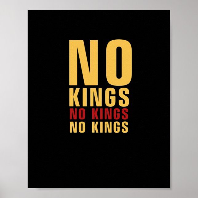 Minimalistic Design No Kings Rebellious No Kings C Poster (Framsidan)