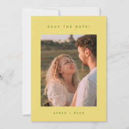 Minimalistic Lemon Yellow Engagement Photo Wedding Spara Datumet