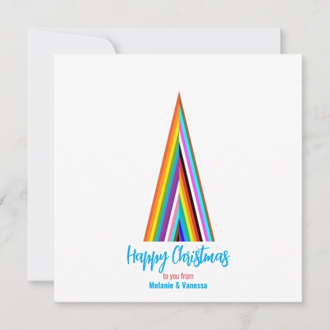 Minimalistic LGBT Rainbow Christmas Tree (Framsida)
