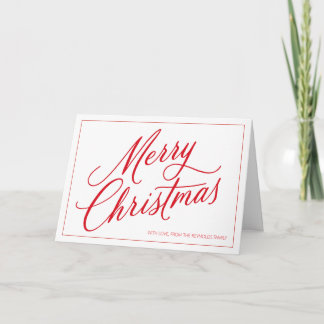 Minimalistic Merry Christmas Greeting Card Kort