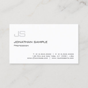 Minimalistic modern elegant yrkesmässig Monogram Visitkort