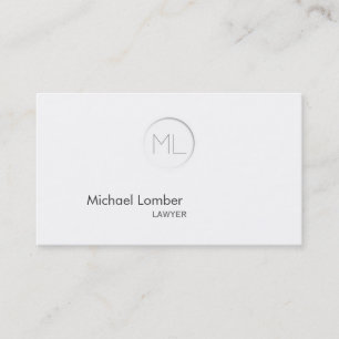 Minimalistic modern Monogramvisitkort Visitkort