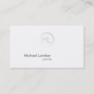 Minimalistic modern Monogramvisitkort Visitkort
