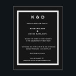 Minimalistic modernt svartvitt bröllop inbjudningar<br><div class="desc">För att dig ska personifiera/skräddarsy. Alla standardtext kan fullständigt skräddarsy med dina egna wordings,  och du kan också ändra typsnitt,  storleksanpassar & färgar av texten.</div>