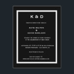 Minimalistic modernt svartvitt bröllop inbjudningar<br><div class="desc">För att dig ska personifiera/skräddarsy. Alla standardtext kan fullständigt skräddarsy med dina egna wordings,  och du kan också ändra typsnitt,  storleksanpassar & färgar av texten.</div>