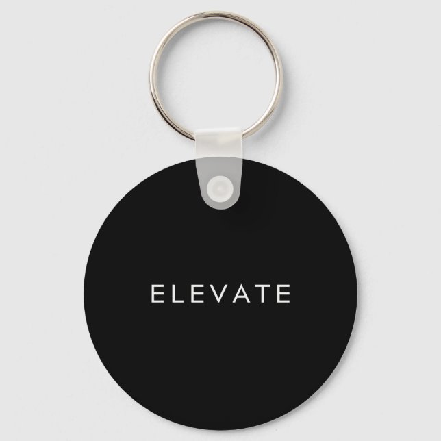 Minimalistic Motivational Quote Elevate Inspiratio Nyckelring (Framsida)