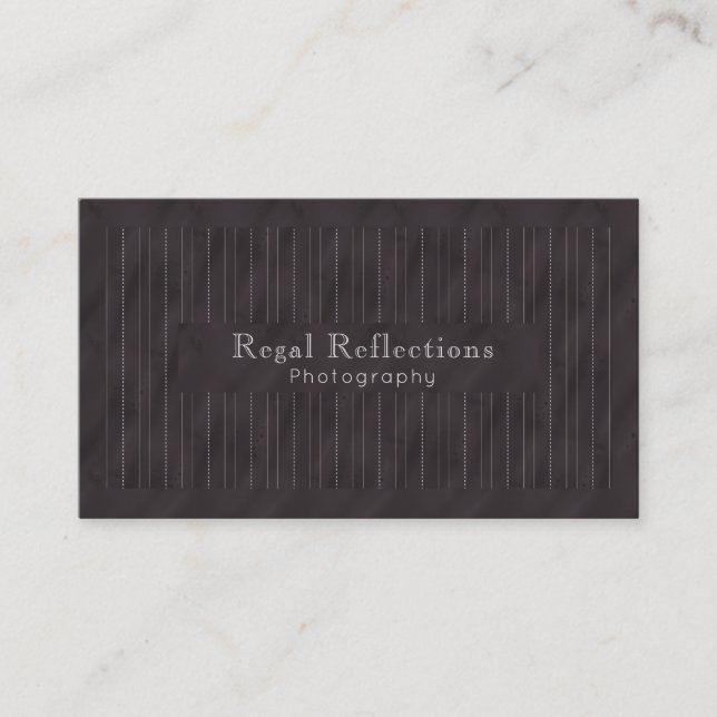 Minimalistic PinStripes (Charcoal) Visitkort (Framsida)