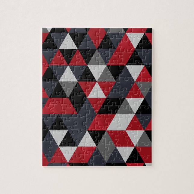 Minimalistic polygonmönster (prisman) pussel (Vertikal)