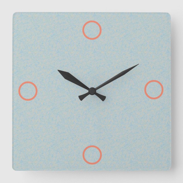Minimalistic Quarterlysiffror på några färg Fyrkantig Klocka (Framsida)