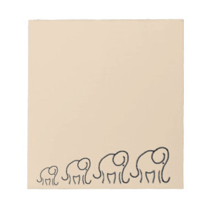 Minimalistic Stylised elefantparaden Anteckningsblock