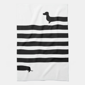Minimalistic taxsilhouette - svart på vit kökshandduk