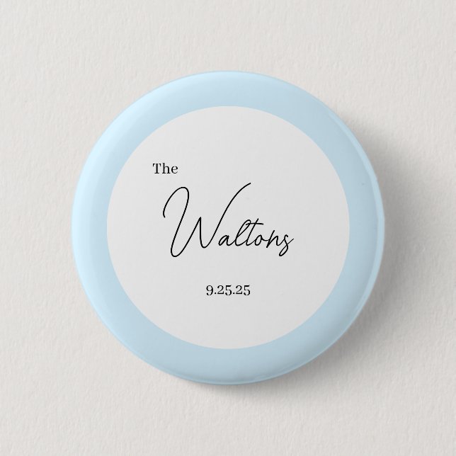 Minimalistic Wedding Button Knapp (Framsida)
