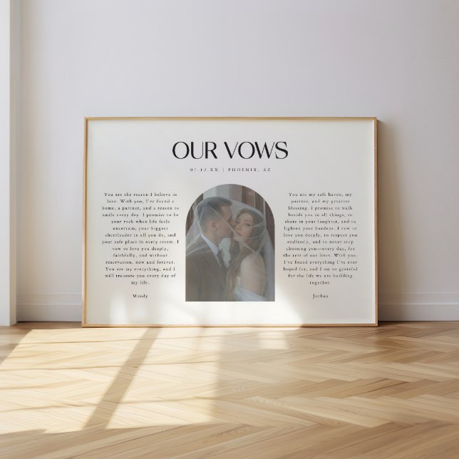 Minimalistic Wedding "Our Vows" Photo Arch Poster (Skapare uppladdad)