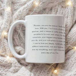 Minimalistic Wedding Vows Custom Names Kaffemugg