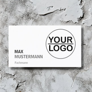 Minimalistisch Visitenkarten mit LOGO Visitkort