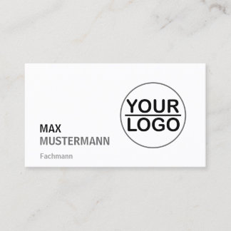 Minimalistisch Visitenkarten mit Logo Visitkort