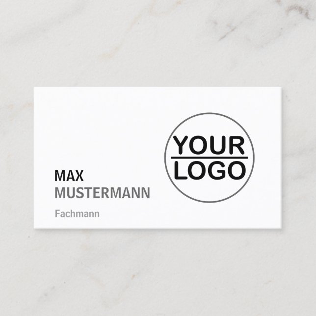 Minimalistisch Visitenkarten mit Logo Visitkort (Framsida)