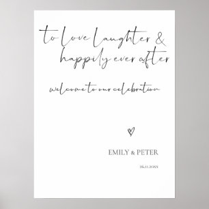 Minimalistisk 18x24 välkommen till vår festlighed poster
