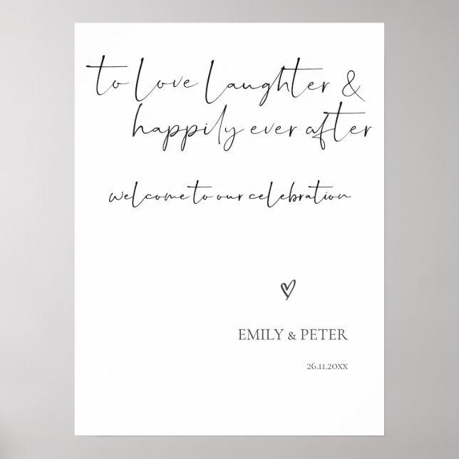 Minimalistisk 18x24 välkommen till vår festlighed poster (Framsidan)