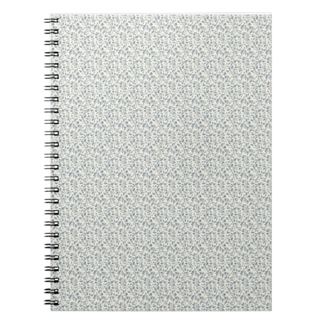 Minimalistisk 1940-tals Eukalyptus Skifferblå Kvis Anteckningsbok (Framsidan)
