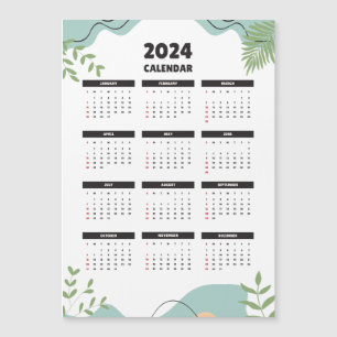 Minimalistisk 2024 Magnetisk kalender