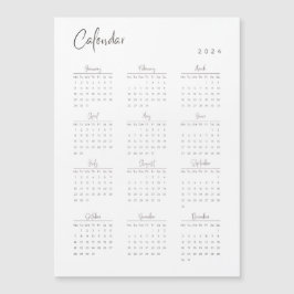 Minimalistisk 2024 Magnetisk kalender