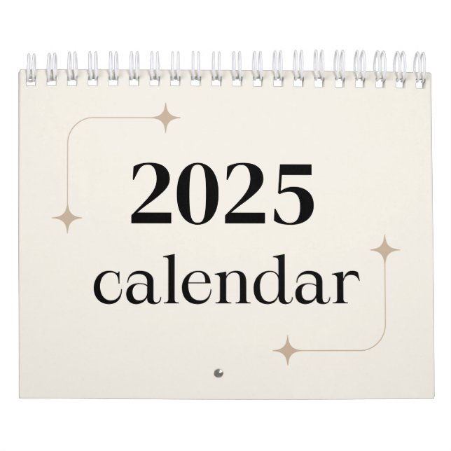 Minimalistisk 2025-skrivbordsplanering kalender (Omslag)